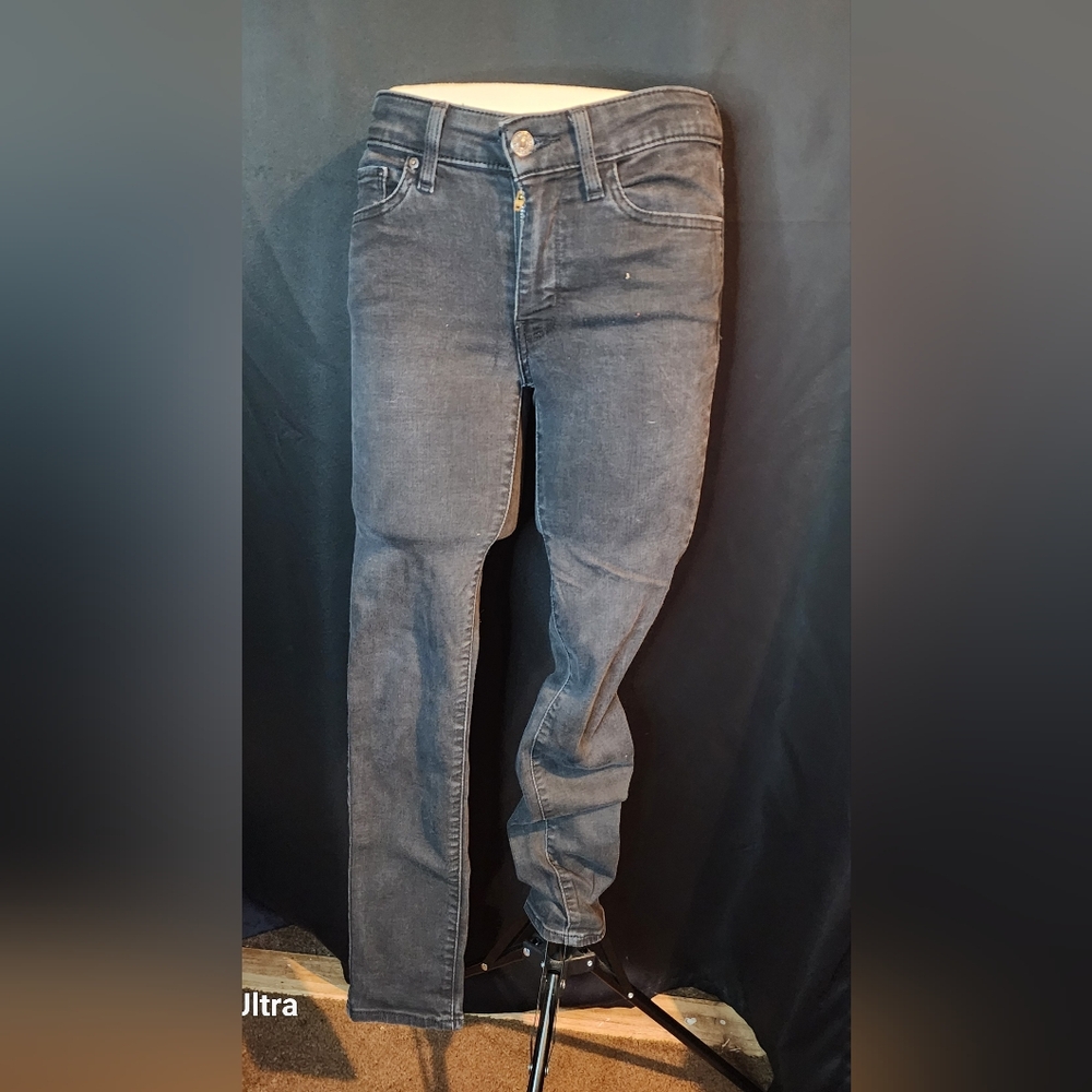 Womens Black Levis 711 Skinny Jeans
